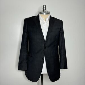Hart Schaffner &‎ Marx Sport Coat 42L Mens Brown Check 100% Wool